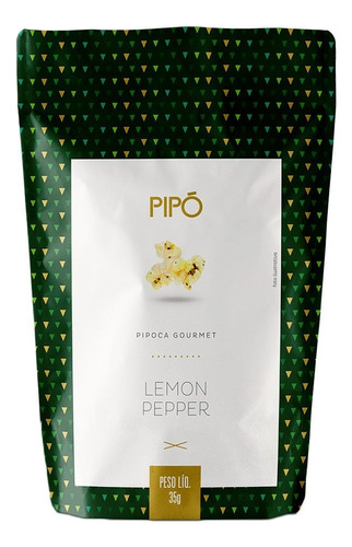 Pipoca Gourmet Sabor Lemon Pepper Pipó Sachê 35g