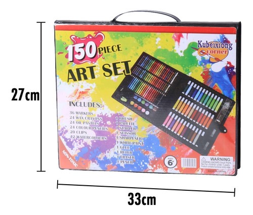 150 Set De Arte Profesional, Pintura Niños Kit De Dibujo