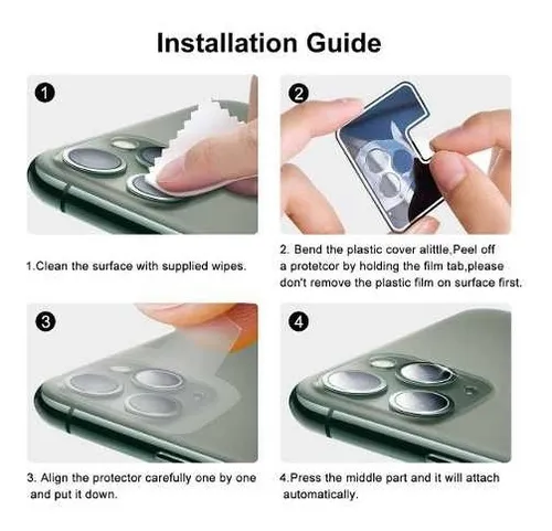 Vidrio Templado Protector Cámara Trasera Para iPhone 11 Pro