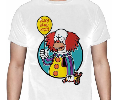 The Simpsons - Krusty - It - Clown - Polera - Blanca