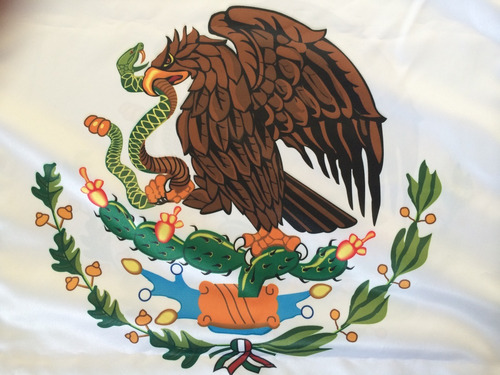 Bandera De Mexico Impresa Reglamentaria 0.90 X 1.58 M.