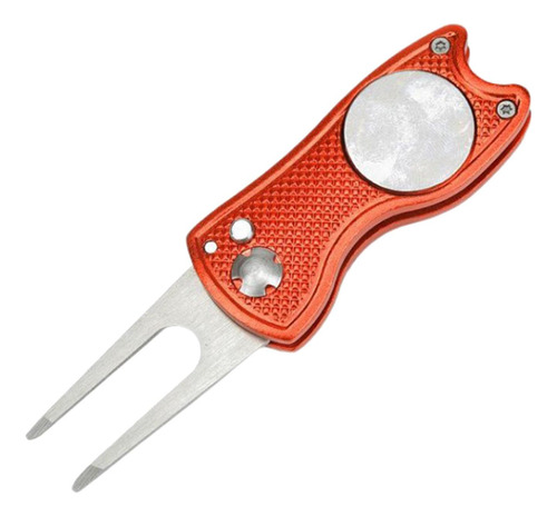 Acero Inoxidable Golf Divot Reparación Switchblade Rojo