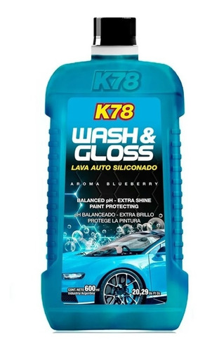 K78 Wash & Gloss Shampoo Lava Autos Siliconado Maximo Brillo