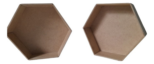 Caja Tipo Hexagonal Mdf Arreglo 