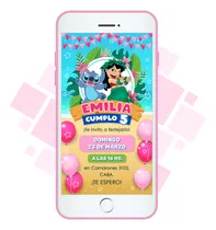 Comprar Invitación Virtual Imagen Digital - Lilo Y Stitch Lilo Y Stitch