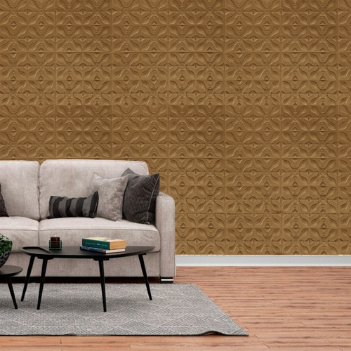 Placa Autoadhesiva 3d Revestimiento Decorativo Pared Interior Panel Vinílico Pack X5 M2 - Sheshu Color Marron