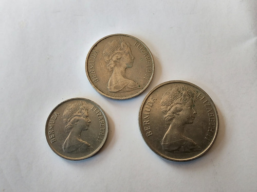 3 Monedas De Bermudas 5-10-25 Cents 1070-80-81(aa3 (Usado)