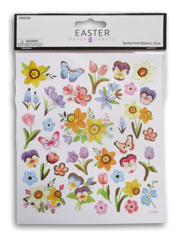 Pegatinas De Papel De Acuarela Con Flores De Primavera Para
