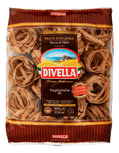 Macarrão Divella 91 Tagliatelle Integral 500g