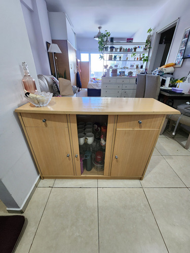 Mueble Vajillero Isla Bahiut Aparador Vitrina Usado Marrón (Usado)