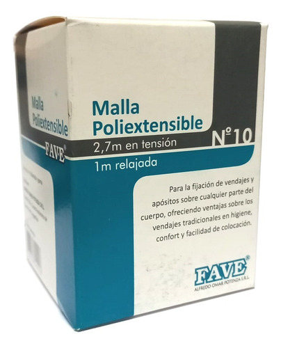 Malla Tubular Poliextensible Fave N°10 X2,7mts (2 Unidades)