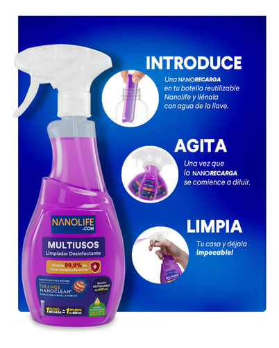 Limpiador Multiusos Recarga Lavanda Rinde 600ml Deysa