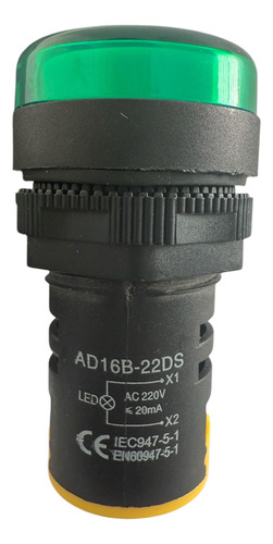 Foco Led Verde Piloto 22mm 220v Verde