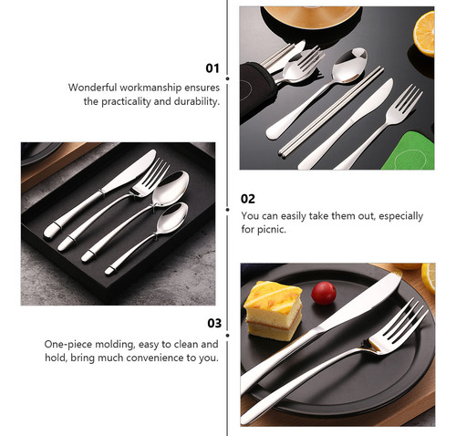 Cuchillo De Acero Inoxidable, Tenedor, Cuchara, Carne