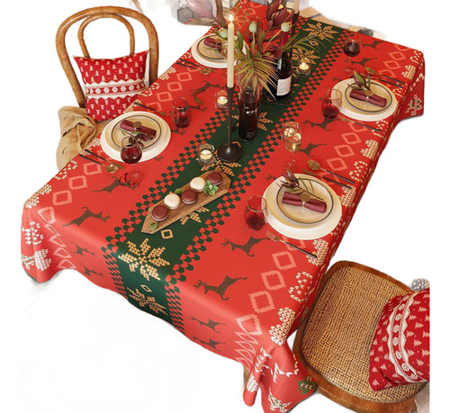 Mantel Navideño Recién Llegado Con Estampado Alegre Para Liv