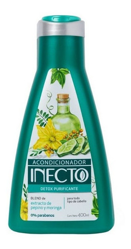 Acondicionador Inecto Detox Con Pepino Y Moringa X 400 Ml