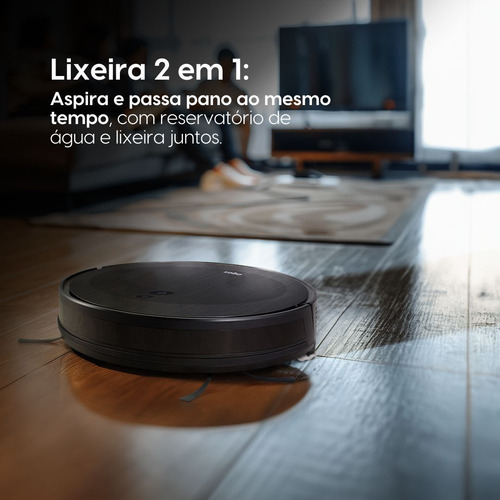Robô Aspirador Ropo Smart Pet, Anti Pelos Com Conectividade Cor Preto 127/220V