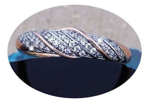 Imagen 1 de 9 de Anillo Compromiso Oro 18k Lujo Exquisito Fino Regalo Dama