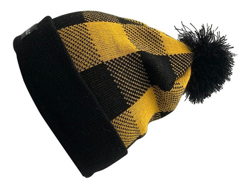 Gorro De Lana Beanie Escocés Pompón Con Bota Moda Calidad Premium Unisex