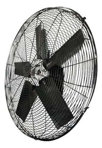 Ventilador De Pared Czerweny Vm30 Con 5 Palas De Polipropileno Inyecado Con Carga De Fibra De Vidrio Color Negro Estructura Color Negro, 75cm De Diámetro 50hz