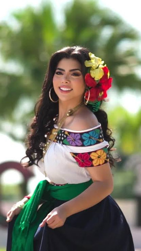 Peinetas Tabasqueñas, Tulipanes Y Moño Traje Tipico Tabasco
