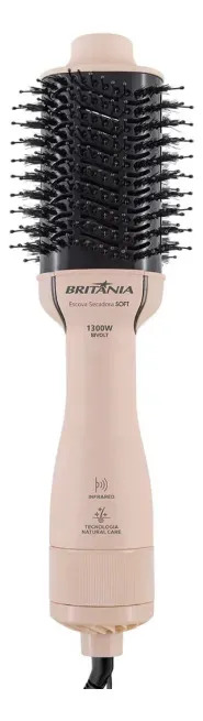 Escova Secadora De Cabelos Britânia Bec07r Soft 4 Em 1 1300w Cor Rosa-claro