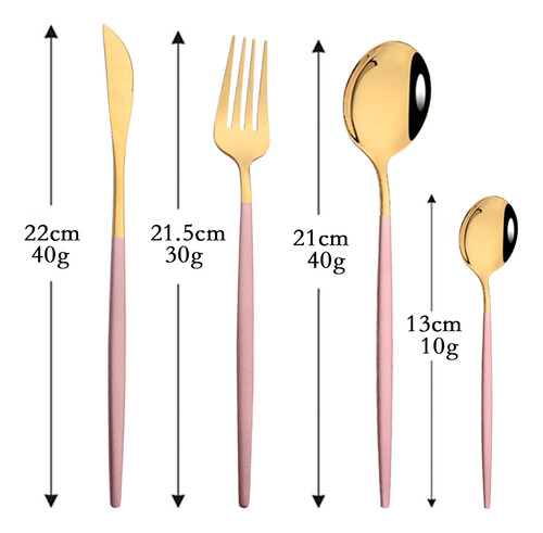 Conjunto De Louças De Ouro Rosa, 16 Peças, Espelho, Aço Inox