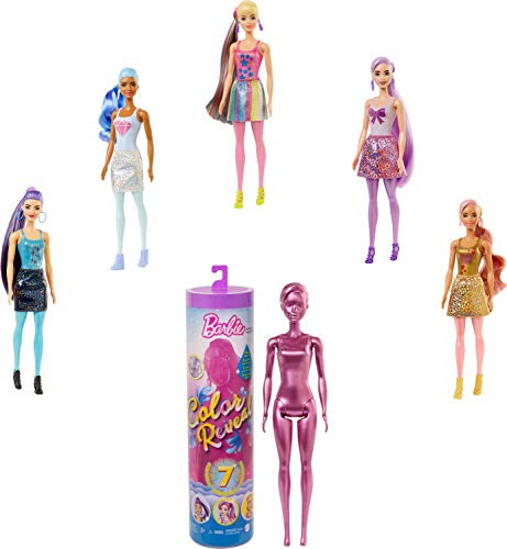 Muñeca Barbie Color Reveal Gtr93 Con 7 Sorpresas De Más De 3