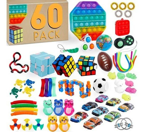 Fidget Packs 60 Pack Sensory Toys Set Alivie El Estrés...