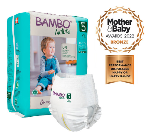 Pañal Ecológico Bambo Nature Pants 5, Xl 11-17 Kg, Sku 19258