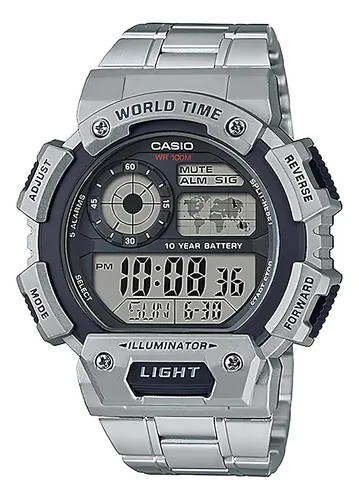 comprar Relógio Casio AE-1400WHD-1AVCF, hora mundial, bateria de 10 anos, óleo