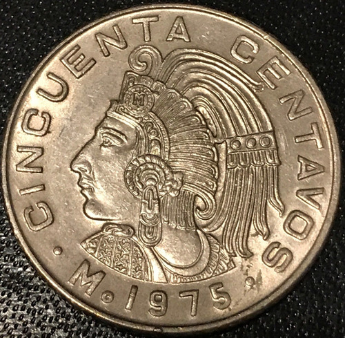 Mex16170 México 50 Centavos 1975 Sin Puntos Au-unc Ayff