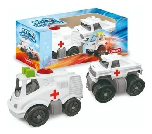 Set De Emergencias Ambulancia Y Camioneta Duravit Art. 366