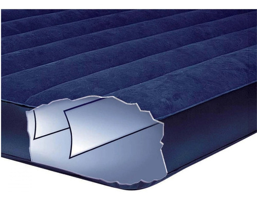 Imagen 4 de 8 de Colchón Inflable Intex Grande + Inflador+ 2 Almohadas Cuotas