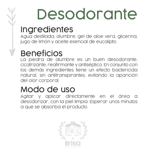 Imagen 3 de 8 de Desodorante Natural Alumbre 120 Ml Aloe Vera
