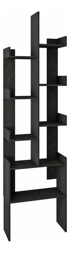 Librero Exhibidor Decorativo Playcon 9 Espacios Organizadore Color Negro Liso