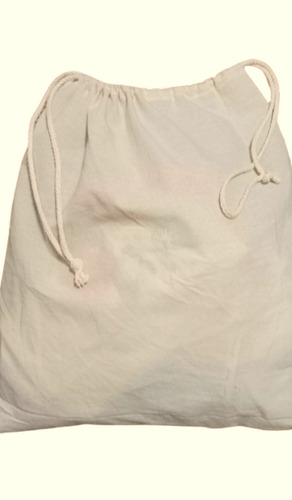 Bolsa Con Cordón Guarda Todo 60x50 Cm Beige Lisa