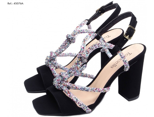 Imagem 4 de 5 de Sandália Feminina Strass Colorido