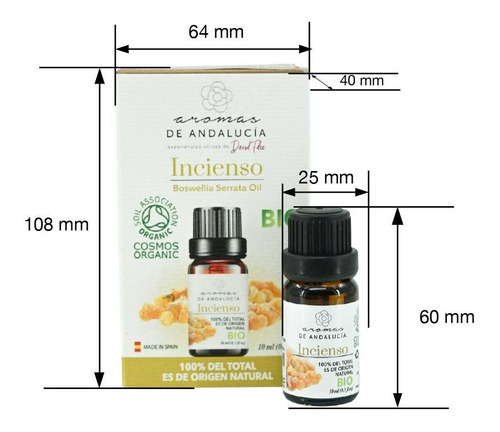 Aceite Esencial Bio Andalucia Aroma A Incienso 10 Ml