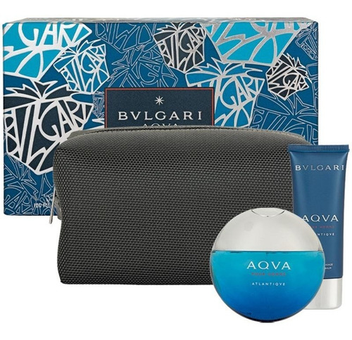 Perfume Bvlgari Aqva Pour Homme Atlantiqve Estuche Set 3 Pzs