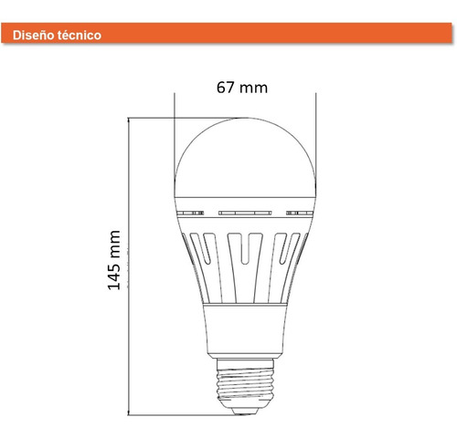 Imagen 6 de 8 de Lámpara Led Osram De Emergencia Autonóma 10w Luz Calida E27