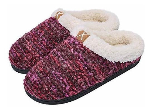 Women's Comfort Memory Foam Slippers Plush Lined House Shoes