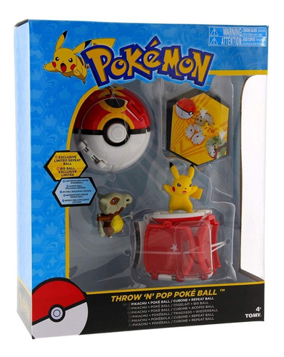 Pokemon Throw 'n' Pop Pokeball Pikachu Y Cubone