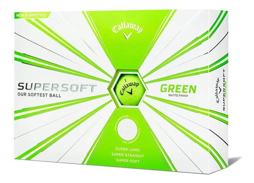 Pelotas Bolas De Golf Callaway Supersoft Verde Mate