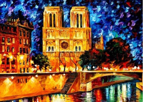 Pinta Por Números Pintura Oleo Notre Dame Pinturas Pinceles