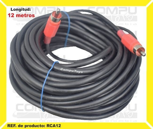 Cable Rca 1x1 Estándar M-m 6 Mts Ref: Rca12 Computoys Sas