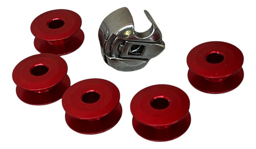 Bobina Y 5 Carretes Rojos Para Máquina Recta Industrial