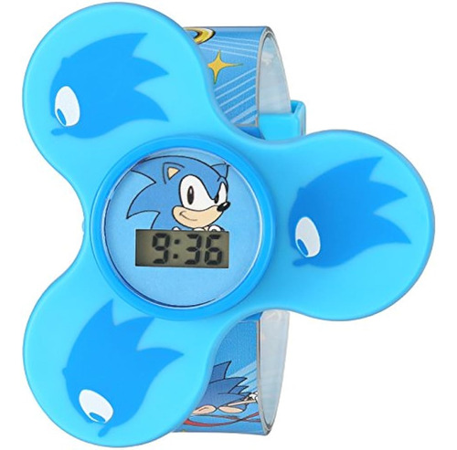 Correa De Plástico De Cuarzo Sonic The Hedgehog, Azul, Reloj
