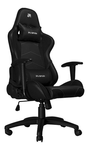 Imagen 2 de 5 de Silla de escritorio Balam Rush Thunder Rush gamer ergonómica negra con tapizado de poliuretano