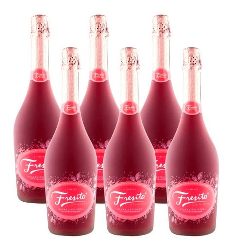Imagen 1 de 7 de Champagne Fresita 750ml. Caja 6 Botellas